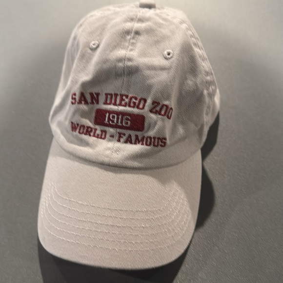 San Diego Zoo 1916 Baseball Gray Adjustable Hat Summer Vacation Travel - Picture 1 of 7